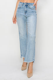 High Rise Crop Flare Jeans-9