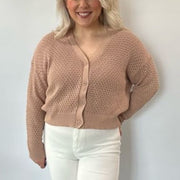 Dusty Pink Textured Cardigans