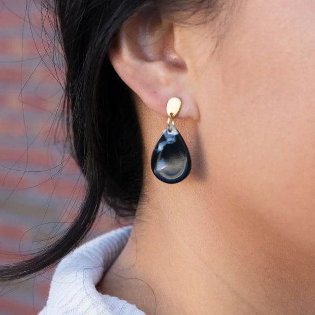 Leah Black Earrings
