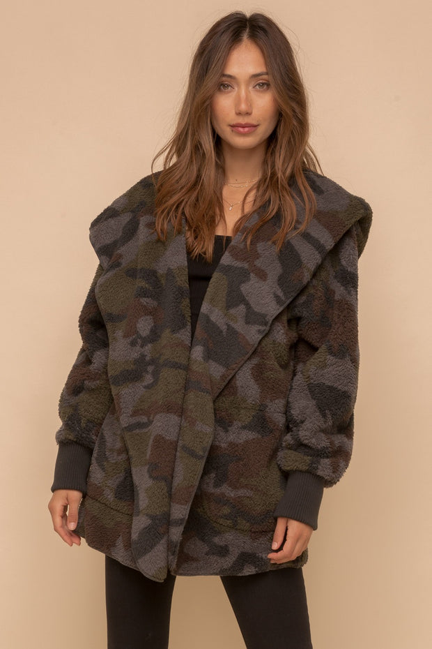 Camo Faux Fur Hooded - Midnight Madness Doorbuster