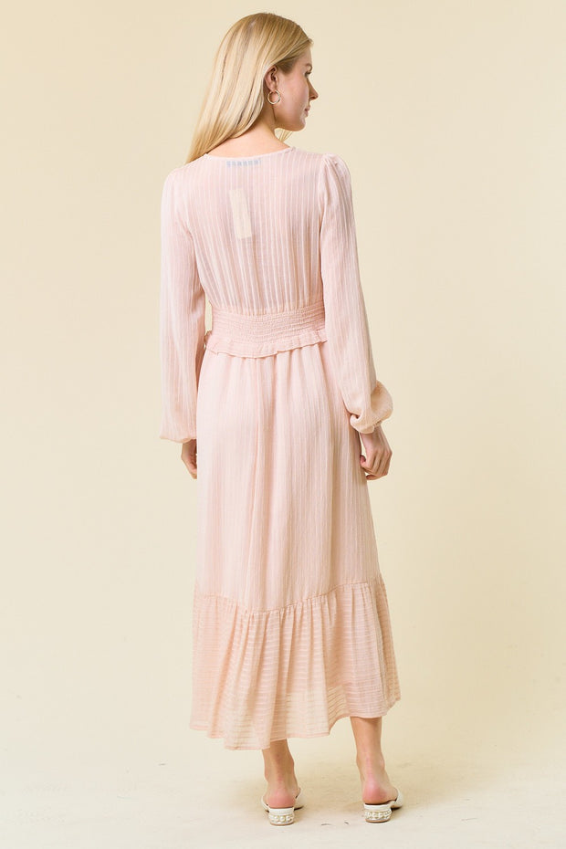 V Neck Smocked Dress