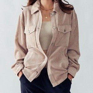 Cream corduroy jacket button down