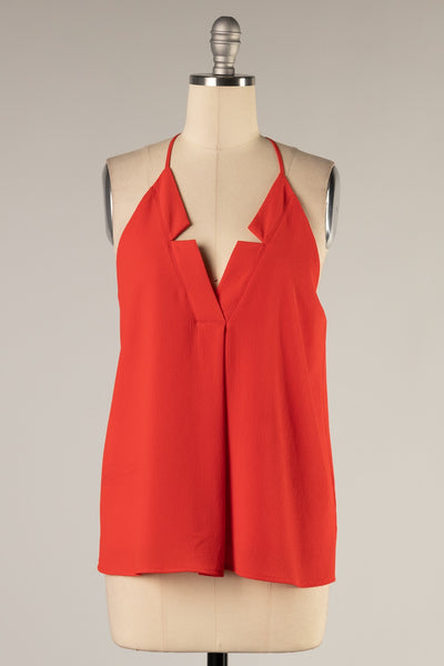 Tomato V-Neck Cami - Medium