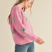 Pink Leopard Sweater
