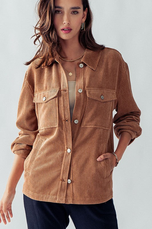 Camel corduroy jacket-large