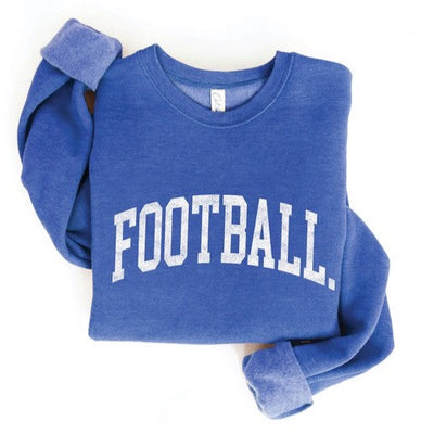 Heather Royal Football Crewneck