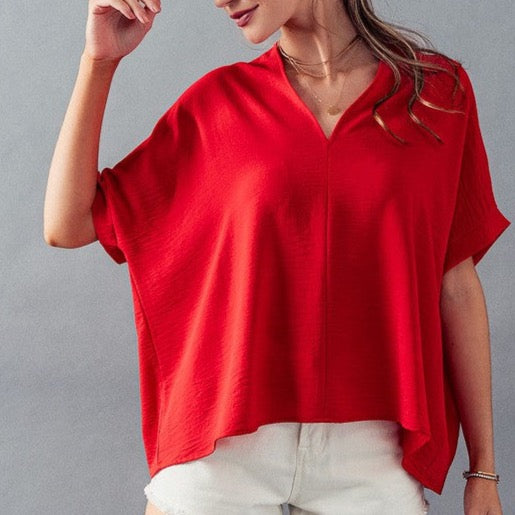 Fiery Red Blouse