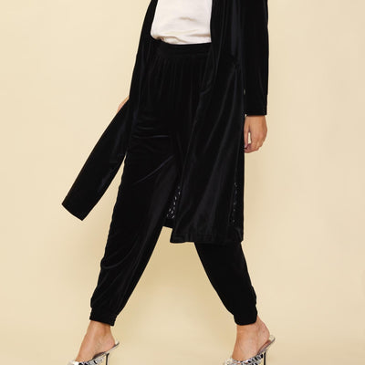 Black Velvet Joggers