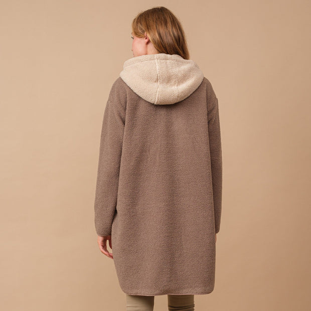 Taupe Shearling Pullover