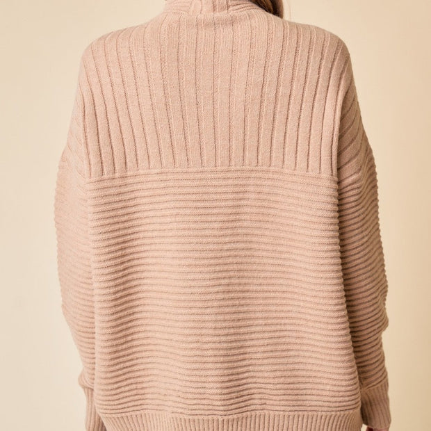 Camel Turtleneck Sweater