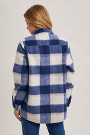 Navy Flannel Shacket