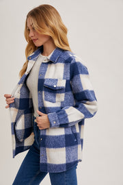 Navy Flannel Shacket