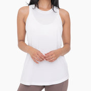 Raw Edge Flow Tank White