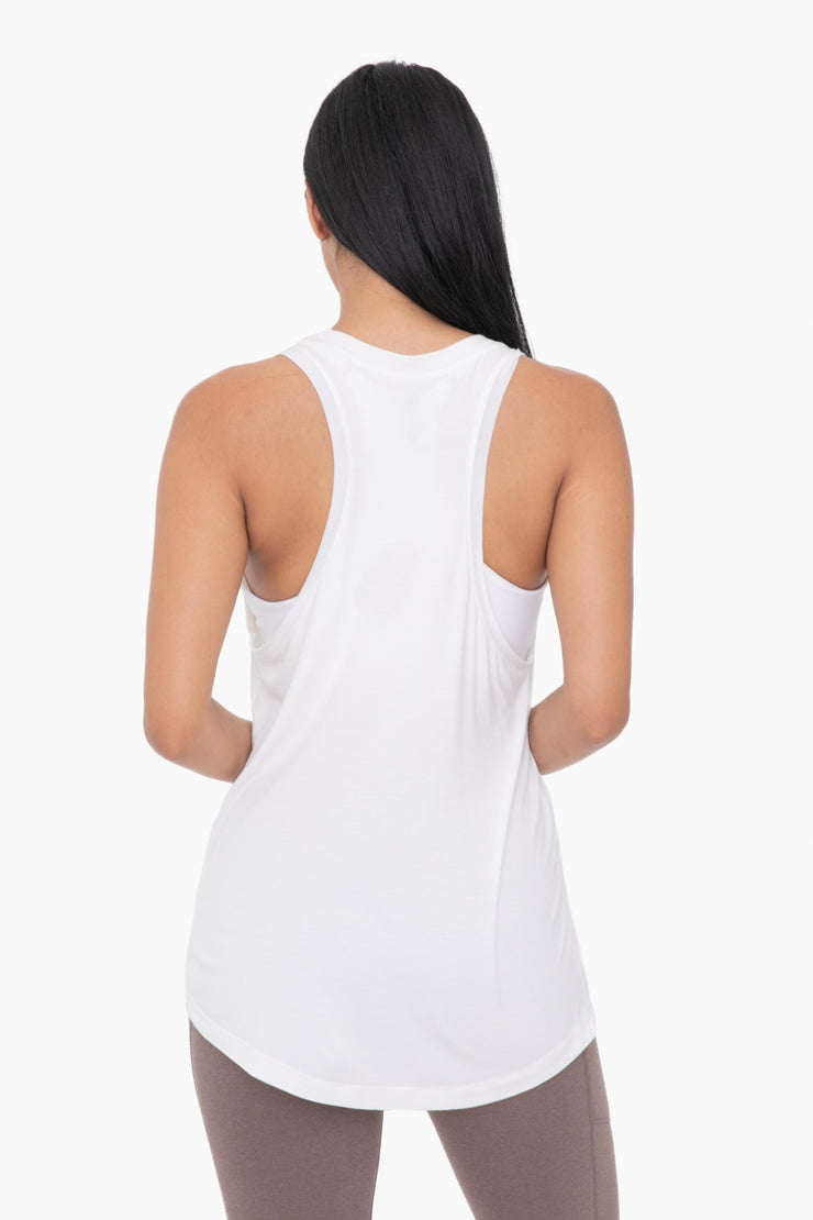 Raw Edge Flow Tank White