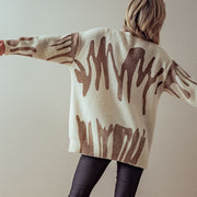 Cream Drip Sweater