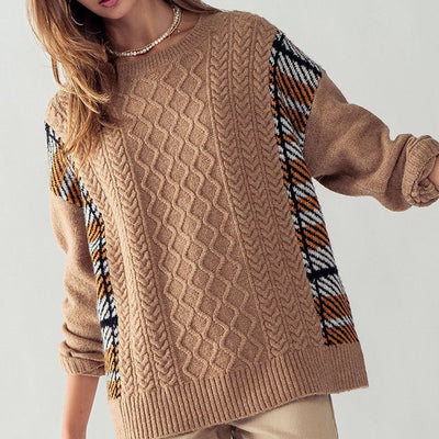 mocha pattern sweater
