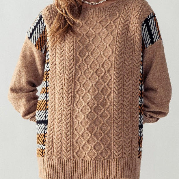 mocha pattern sweater
