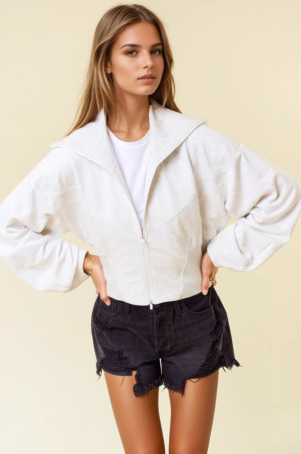 Light Grey Zip Up