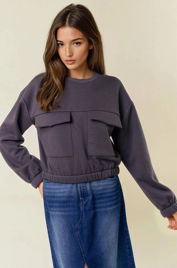 Slate Pocket Sweatshirt