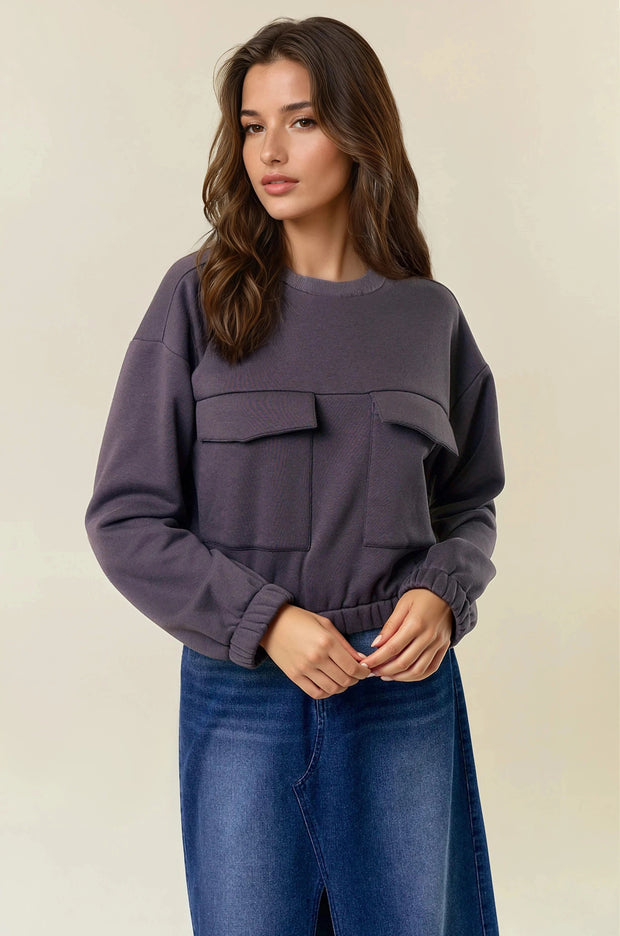 Slate Pocket Sweatshirt