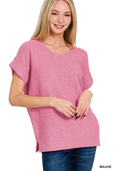 Mauve Center Seam Sweater