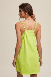 Lime Relaxed Tank Dress