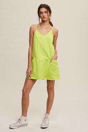 Lime Relaxed Tank Dress