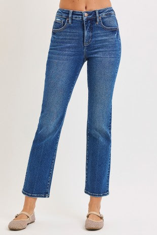Dark Wash High Rise Crop Jean - Size 15