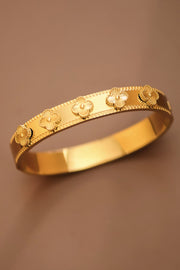 Gold Flower Bangle