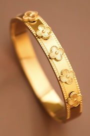 Gold Flower Bangle