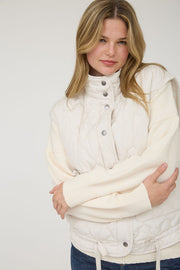 Champagne Quilted Puffer Vest