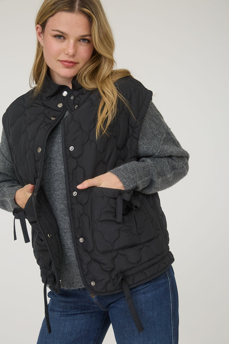 Black Quilted Puffer Vest