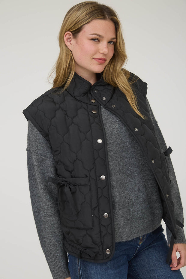 Black Quilted Puffer Vest