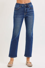 Dark Wash High Rise Crop Jean