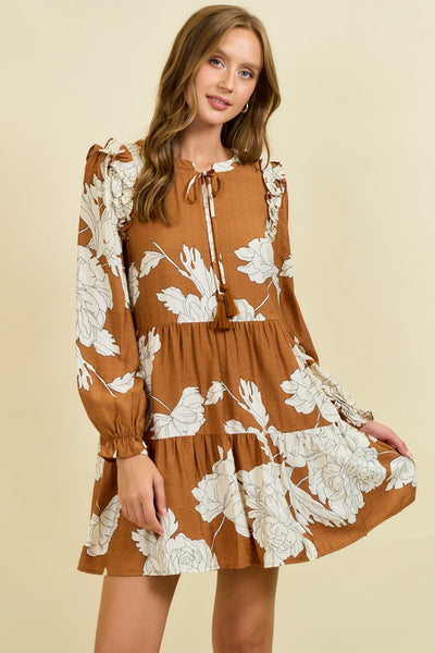 Floral Print Tiered Dress
