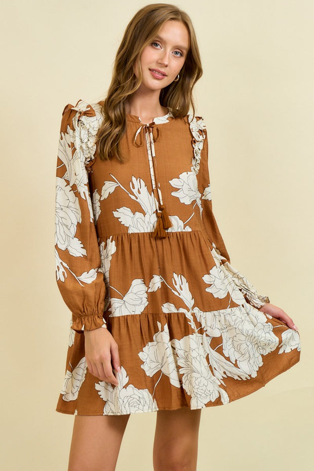Floral Print Tiered Dress