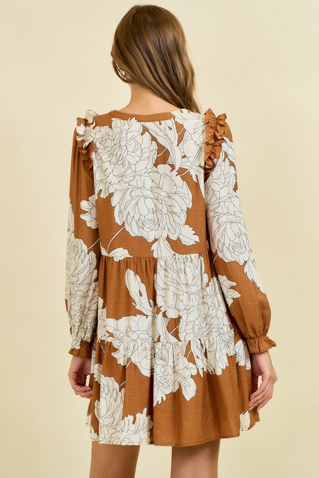 Floral Print Tiered Dress