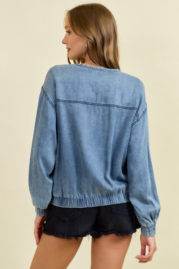 Denim Bomber Jacket