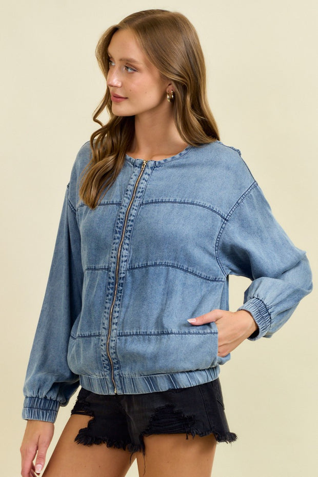 Denim Bomber Jacket