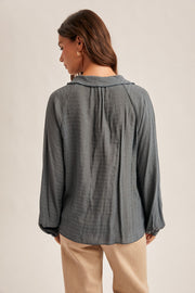 Ruffle Long Sleeve Blouse