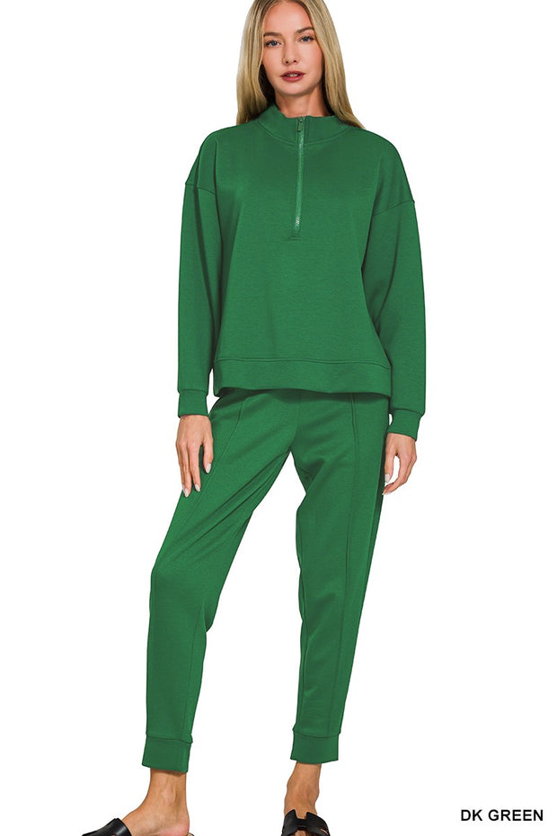 Scuba Sweatshirt & Pants - Dark Green