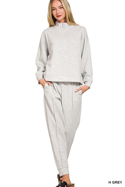 Scuba Sweatshirt & Pants - Light Ash Grey