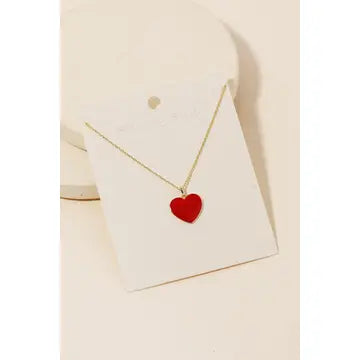 Red Heart Pendant Necklace