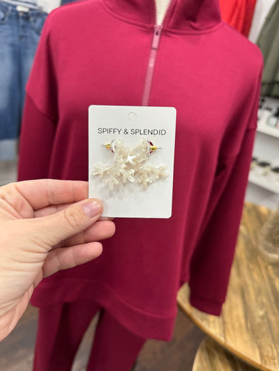 Snowflake Hoop Earrings