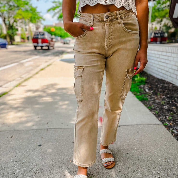 High Rise Relaxed Cargo Pants