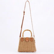Brown Crossbody Woven Bag