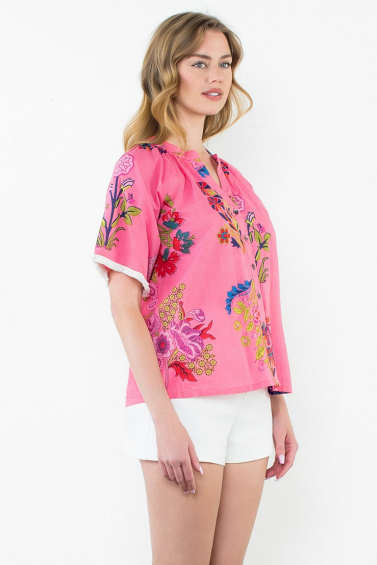 Pink Floral Top