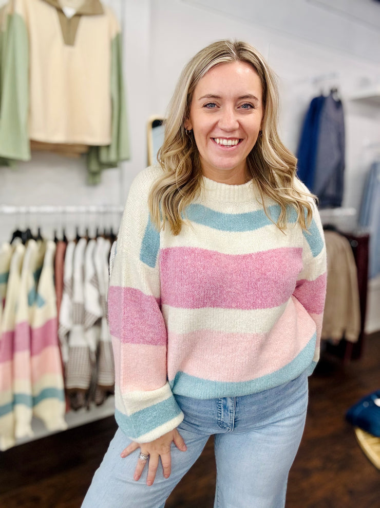 Pastel Striped Sweater