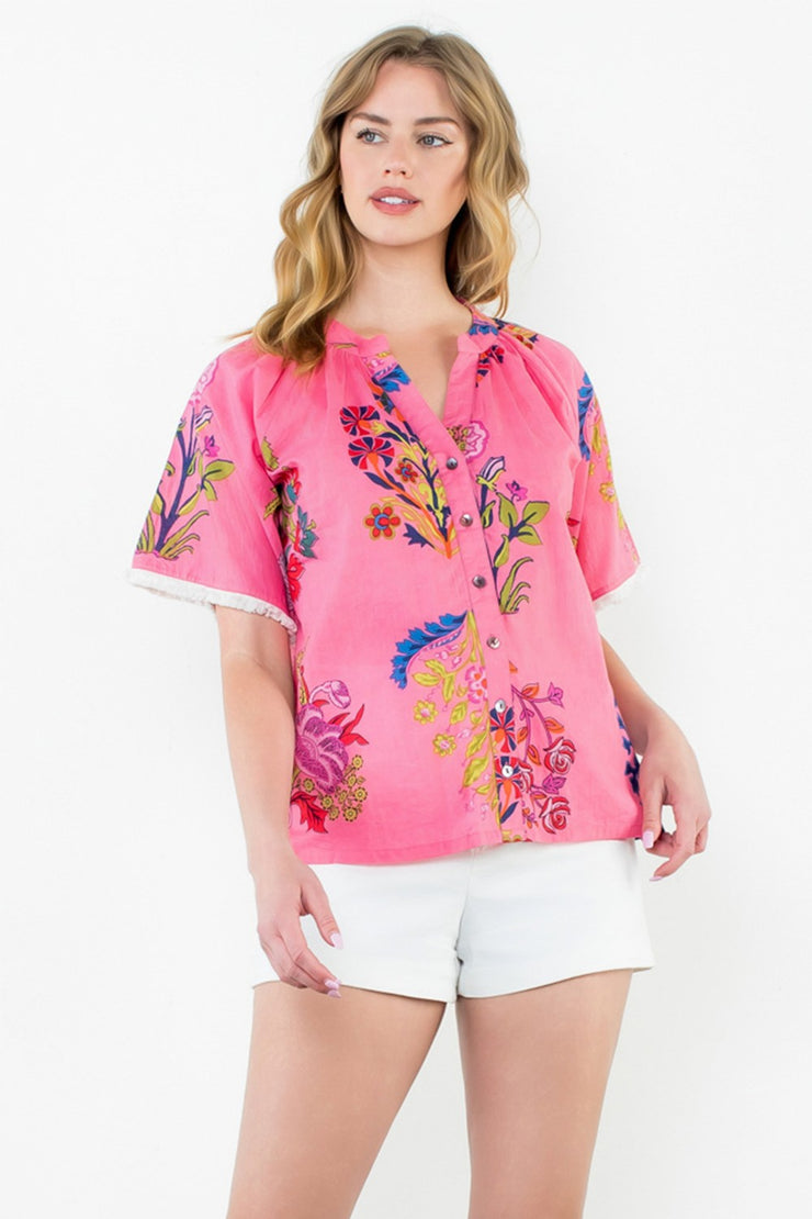 Pink Floral Top