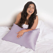 Lavender satin pillowcase